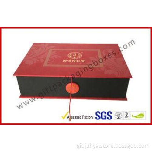 Luxury Foil in gold rigid board gift packing boxes , soft